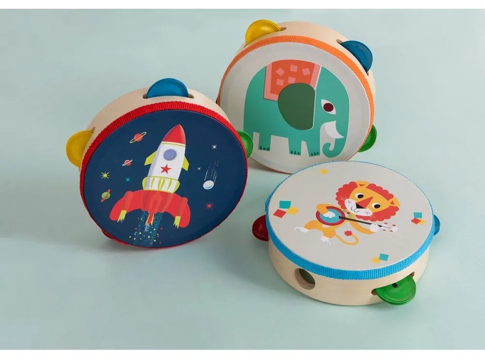 Jucărie muzicală Tambourine Animal Band – Rex London