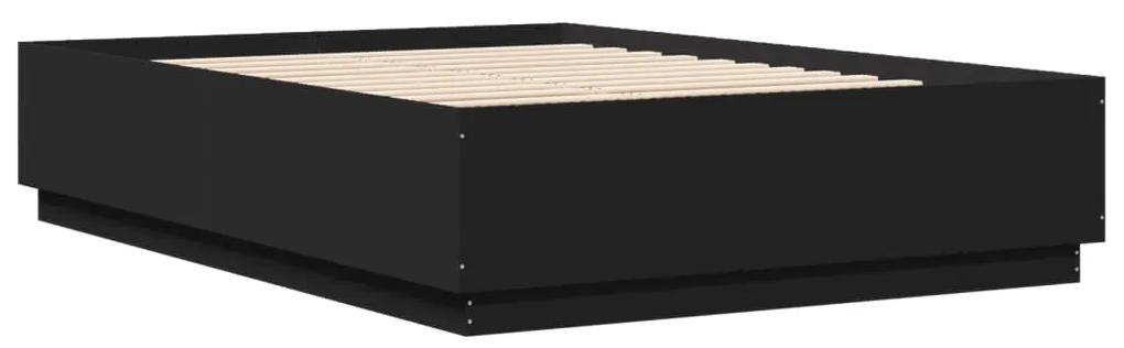 3209689 vidaXL Cadru de pat, negru, 160x200 cm, lemn prelucrat