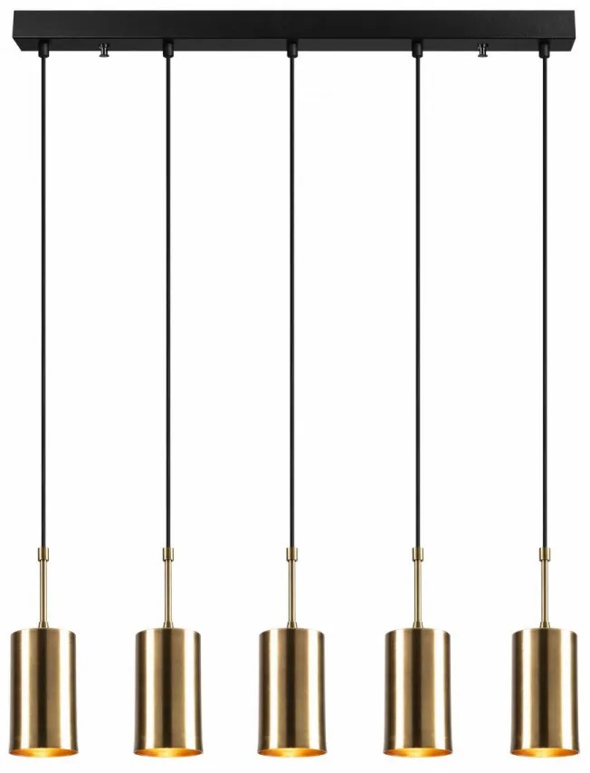 Lustra 5 Becuri Kem - 6386, Soclu E27, Max. 40W, Culoare Antic / Negru