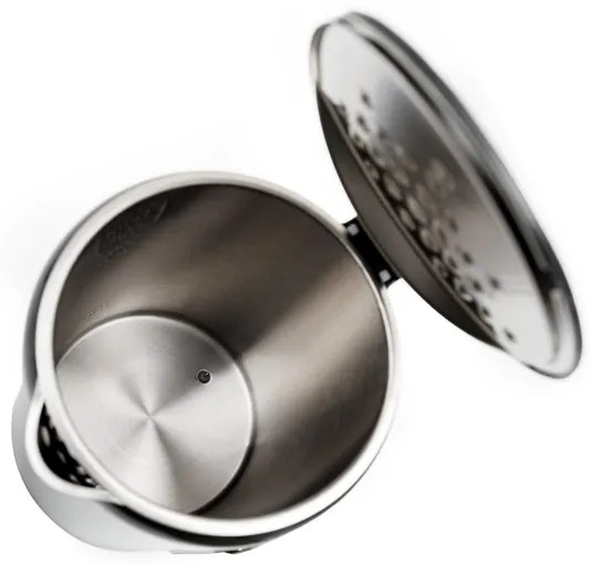 Fierbător de apă cu afișaj LCD 1,7 l 2200W/230V alb + cană de voiaj 450 ml