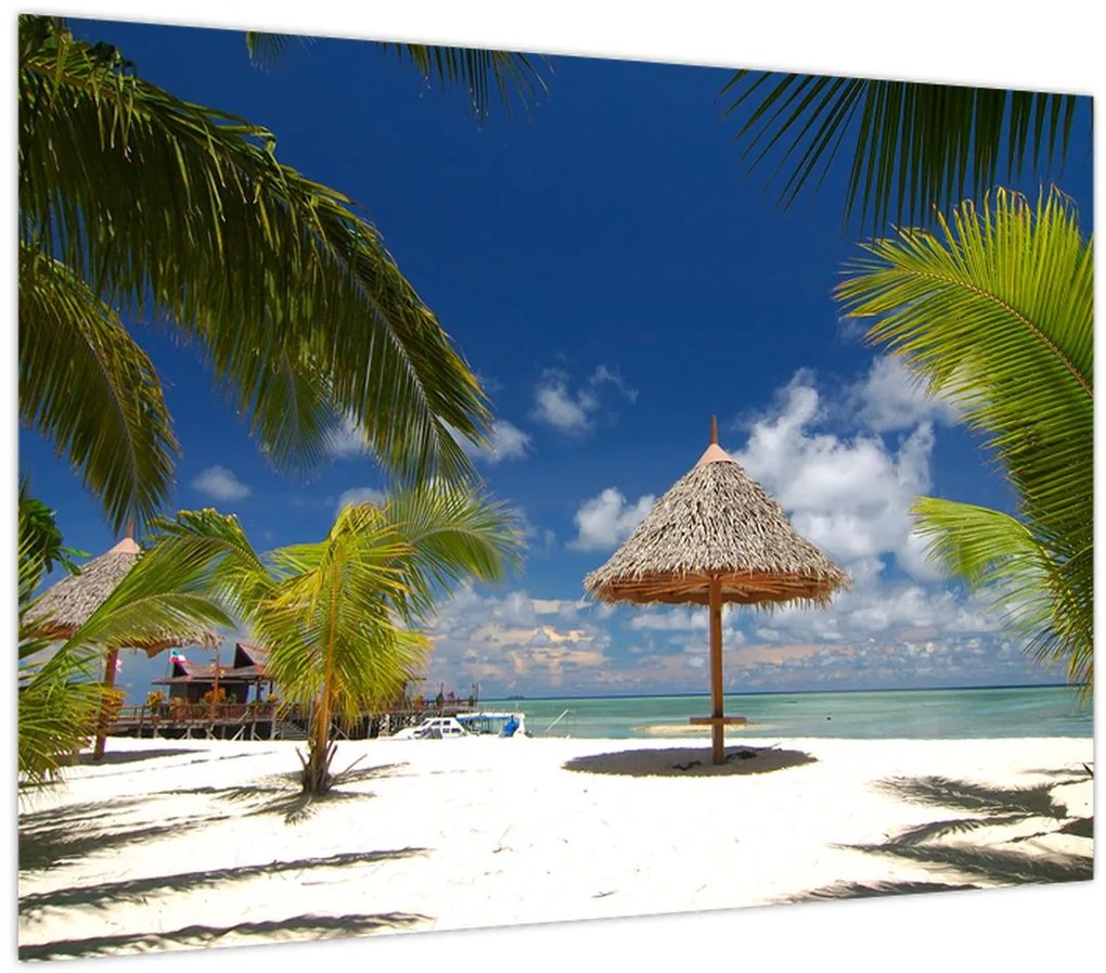 Tablou - Plajă cu nisip alb (70x50 cm)