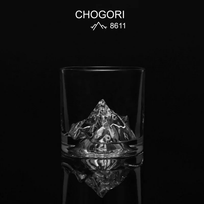 Set pahare pentru whisky LIITON 1006969, Cristal, 250 ml, 2 buc, Fund 3D, Transparent