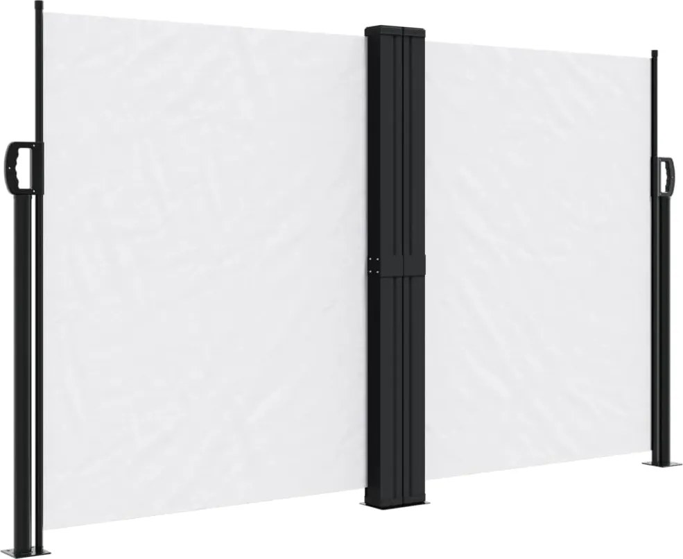 vidaXL Copertină laterală retractabilă, alb, 140 x 1000 cm