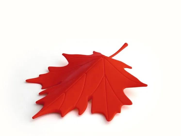 Opritor ușă în formă de frunză Qualy&CO Autumn, roșu