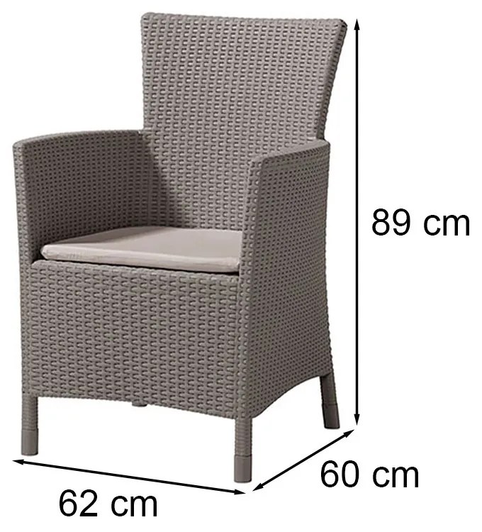 Set de mobilier de grădină pentru balcon Iowa II cu masă în culoarea cappuccino