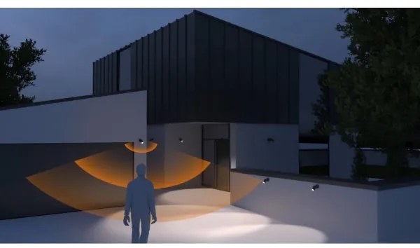 Steinel 058647 - Lampă exterior cu senzor SPOT DUO 2xGU10/7,5W/230V IP44