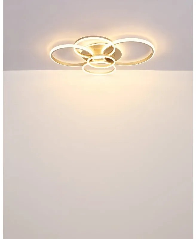 Plafoniera LED metal sampanie cristale acrilice LORELEI