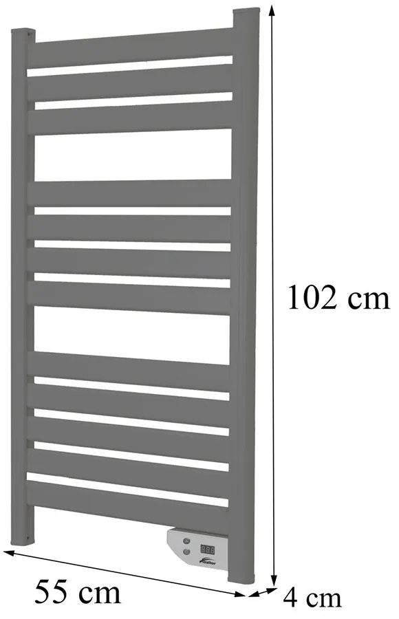 Radiator electric pentru prosoape 500W gri