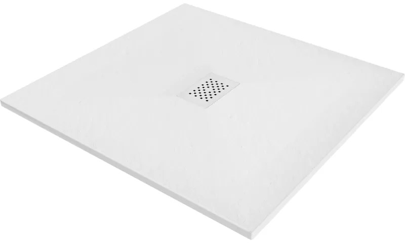 Mexen Hugo bazineta pătrată SMC 100 x 100 cm, alb, capac alb - 42101010-W