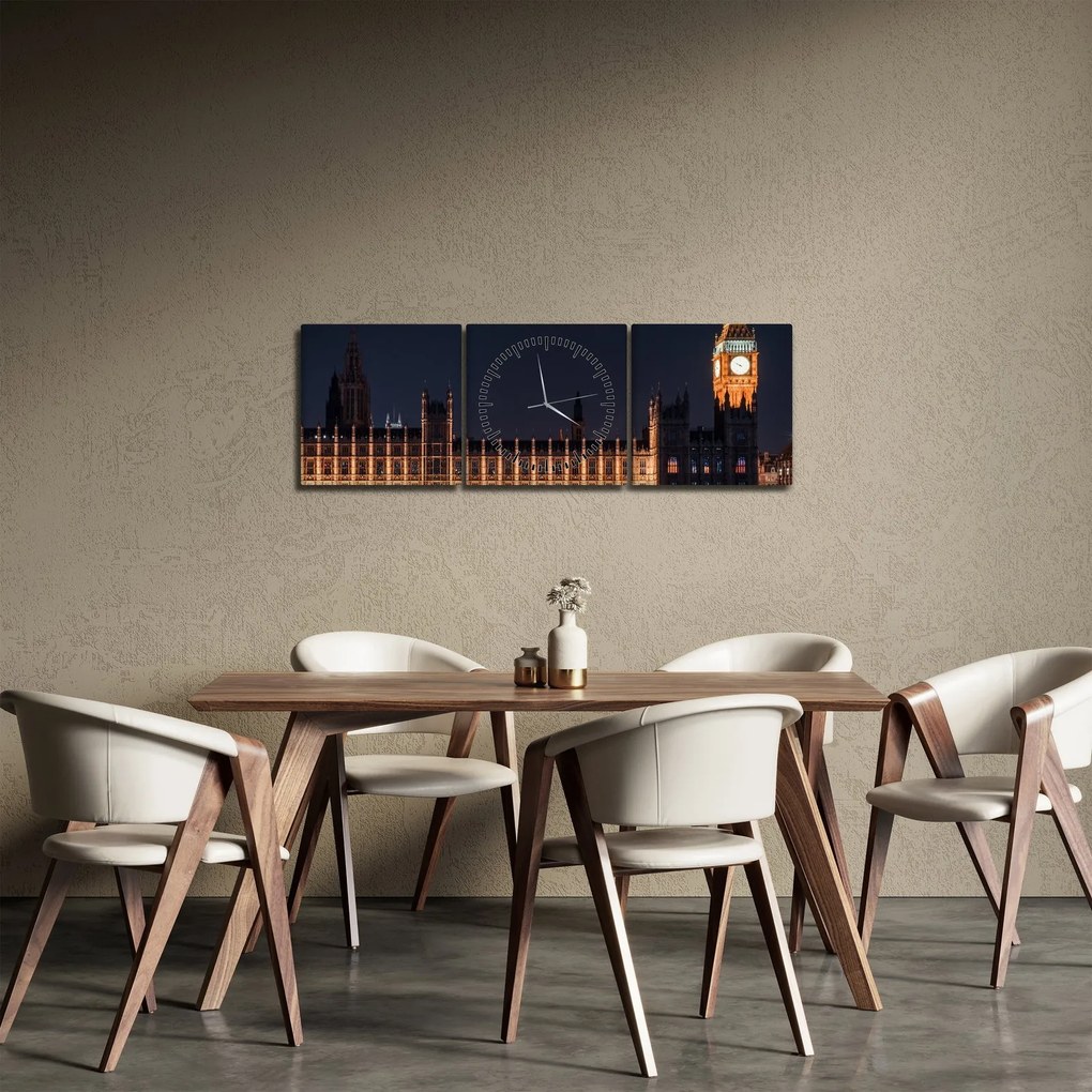 Tablou cu Big Ben din Londra (cu ceas) (90x30 cm)