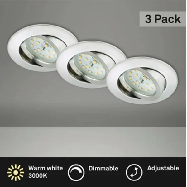 SET 3x corp de iluminat LED dimabil pentru baie Briloner 8317-039 LED/5,5W/230V IP23