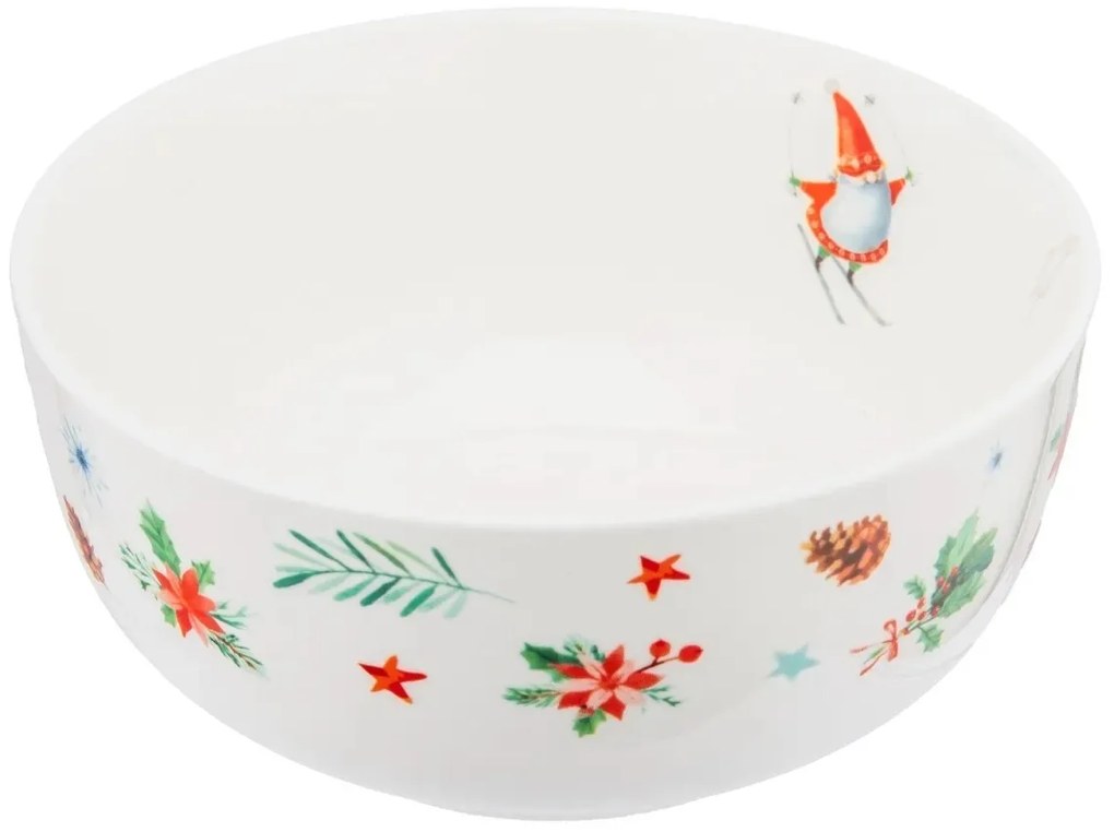 Bol de porțelan Altom Winter Gnomes 14 cm, 600 ml
