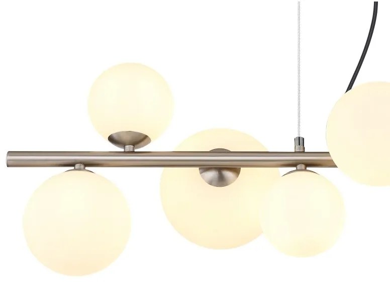 Lustra suspendata 9L design modern Riha nichel
