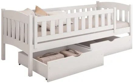 Pat pentru copii 90 cm Jerasto (Alb) (cu somieră) (cu sp. depozitare). 1103328