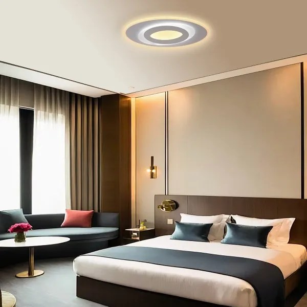 Brilagi - Plafonieră LED dimabilă MODERN, 45W, 230V, 3000-6000K, cu telecomandă