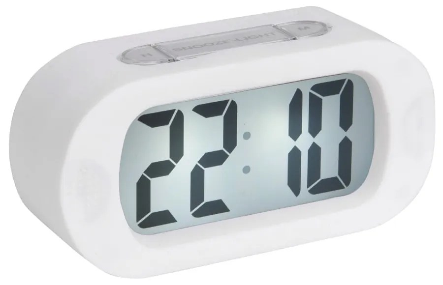 Ceas cauciucat cu alarmă Karlsson Gummy, alb