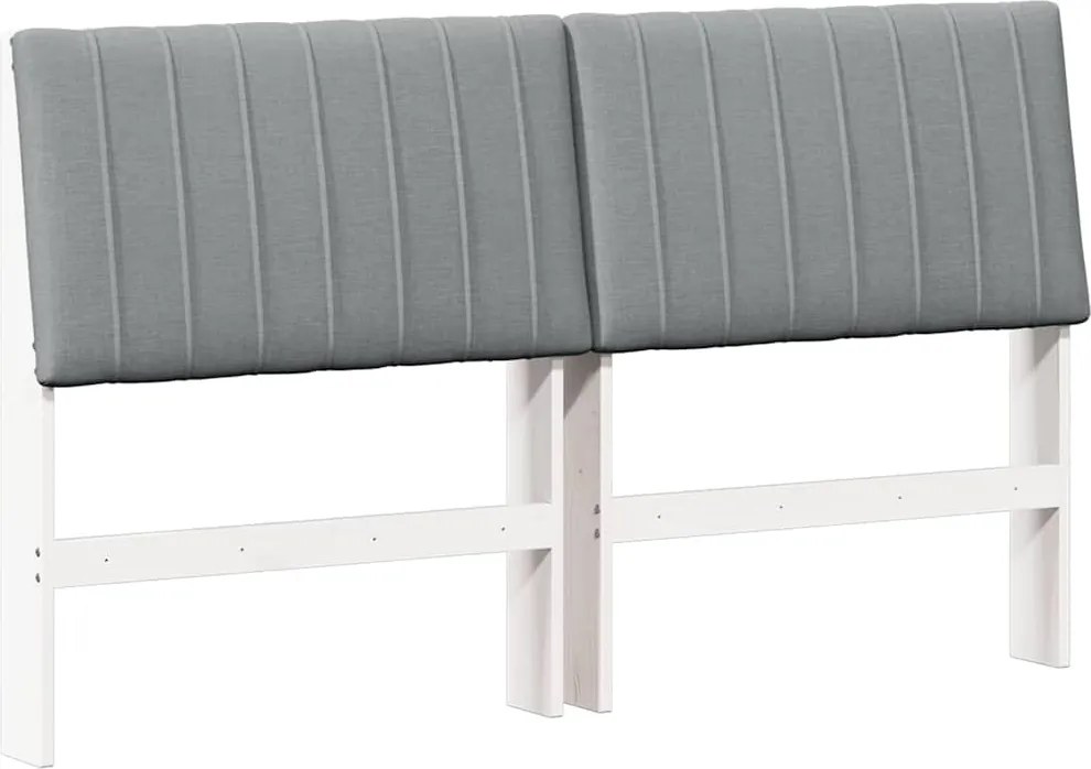 vidaXL Tăblie tapițată Gri deschis 150 cm Lemn de pin masiv