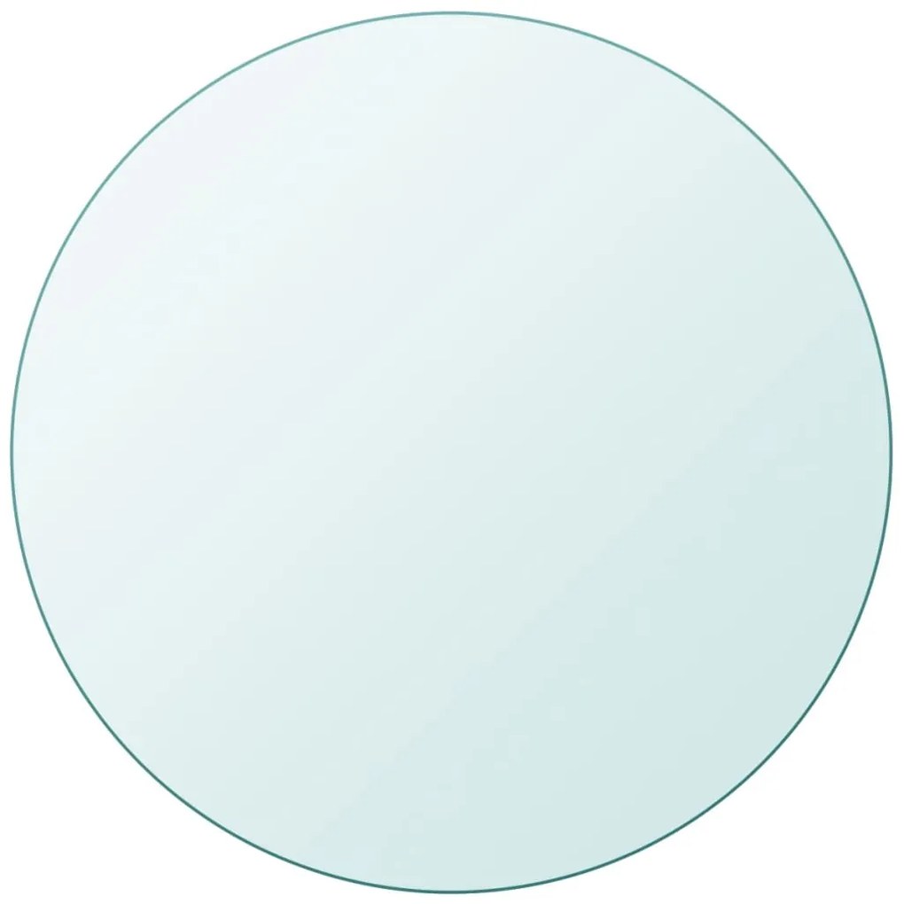 Blat masa din sticla securizata, rotund, 600 mm 1, Transparent, O 60 cm