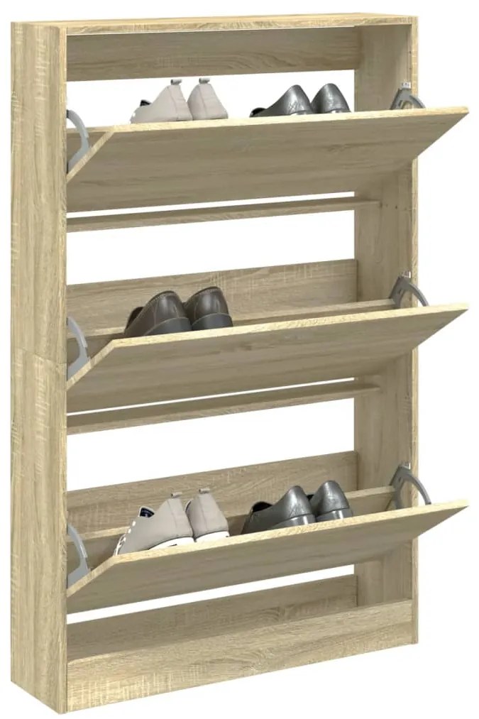 vidaXL Pantofar, stejar sonoma, 80x21x125,5 cm, lemn compozit