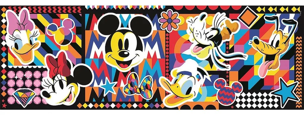 Disney Mickey Pop Art Puzzle panoramic Compact 1000 de piese Clementoni