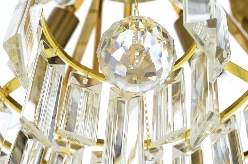 Lustra suspendata, Cristale de Sticla, Glamour Gold 80