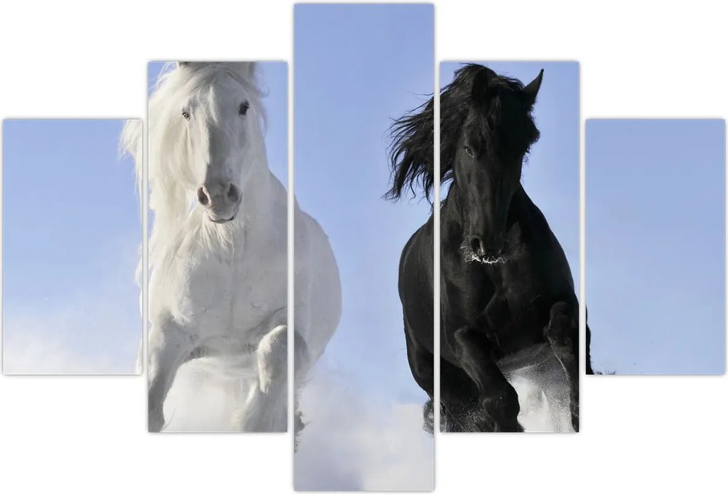 Tablou - Caii în timpul iernii (150x105 cm)