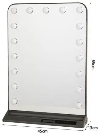 Immax 09101L - Oglindă de machiaj HOLLYWOOD cu LED, dimmabilă, 18W/230V, 3000/4200/6000K