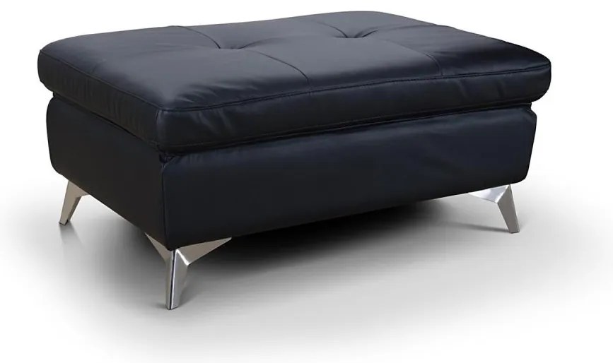 Taburet din piele SALERNO II 66x100 cm negru