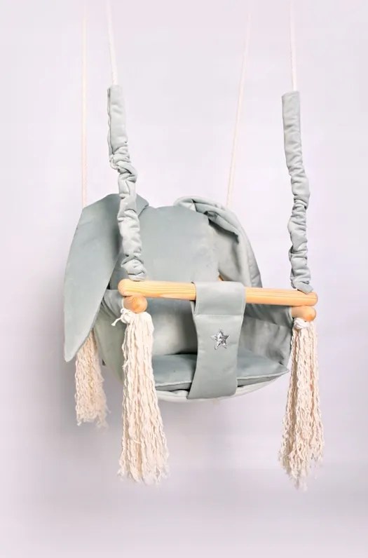 Scaun din lemn pentru copii Grey Bunny