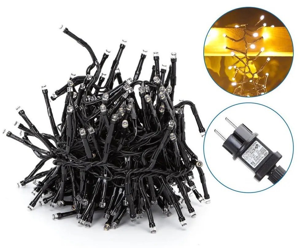 Lanț LED decorativ de exterior 250xLED/10m IP44 alb cald Aigostar