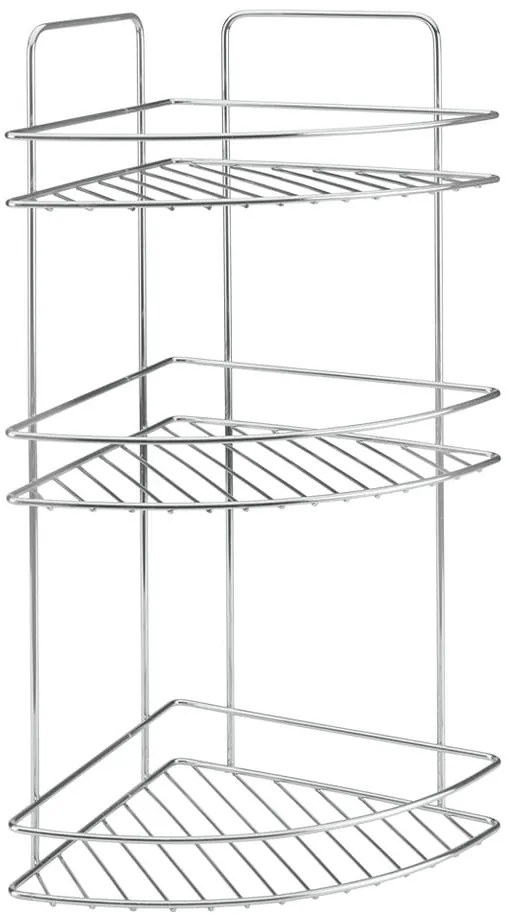 Raft pentru baie argintiu lucios din oțel Luxy – Metaltex