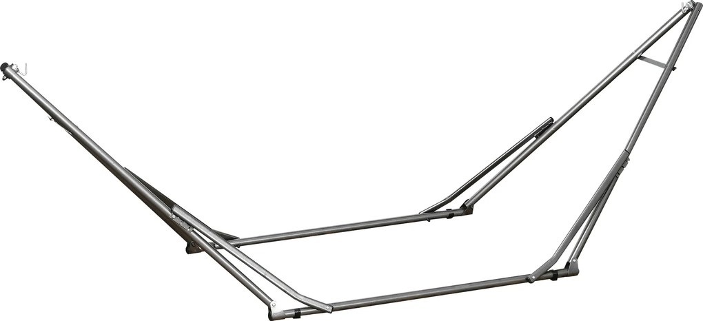 Outsunny suport hamac 2-în-1, rezistent la intemperii, suport pentru rufe, 290 cm x 92 cm x 88 cm, Negru | Aosom Romania