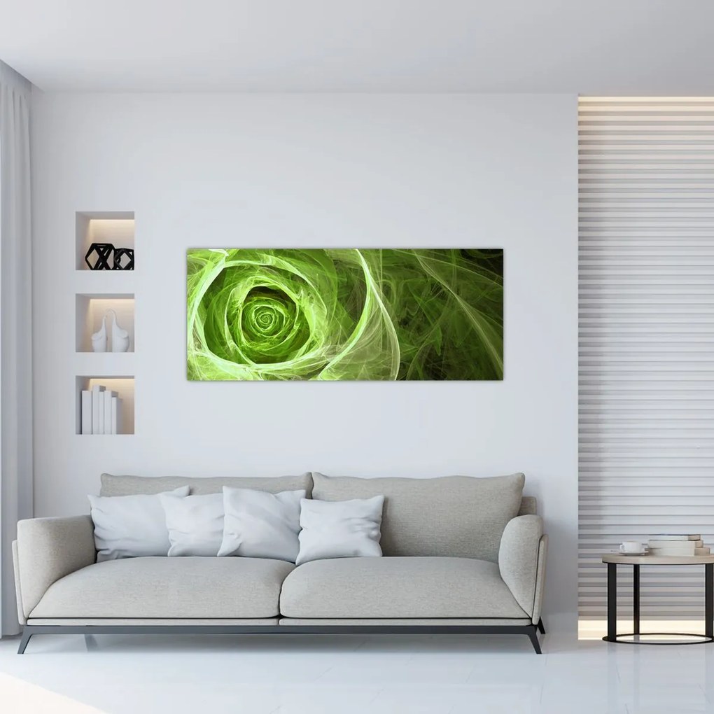 Tablou - Abstract Rose Green (120x50 cm)
