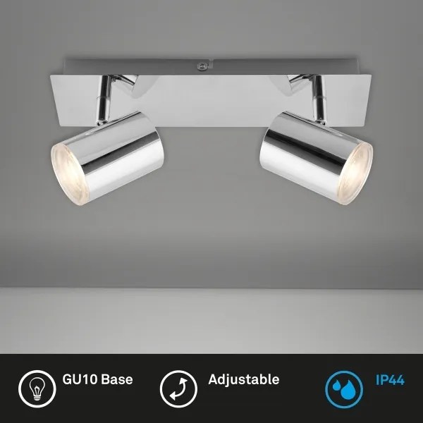 Briloner 2731-028 - Aplică de baie BANYO 2xGU10/5W/230V crom lucios