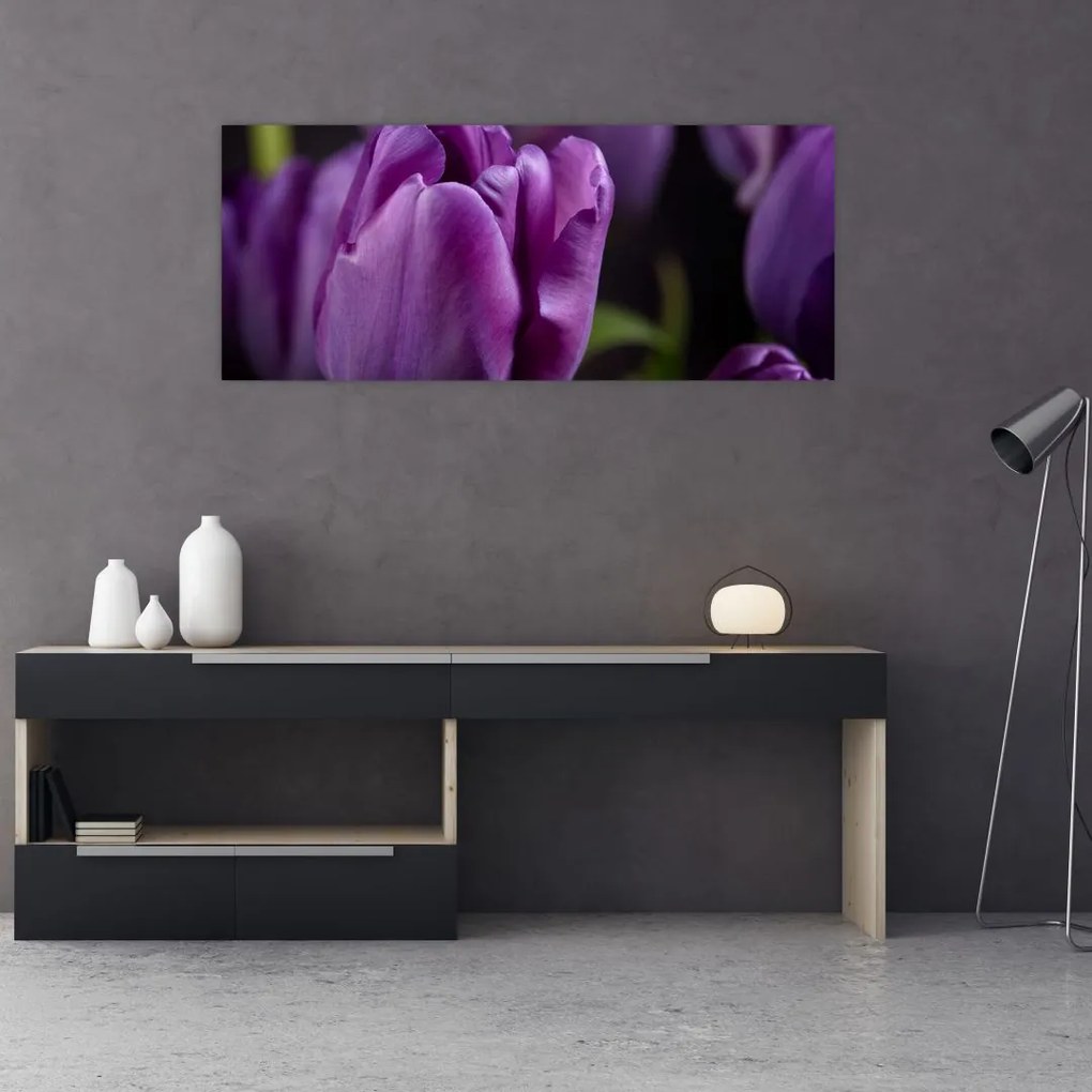 Tablou cu flori de lalele (120x50 cm)
