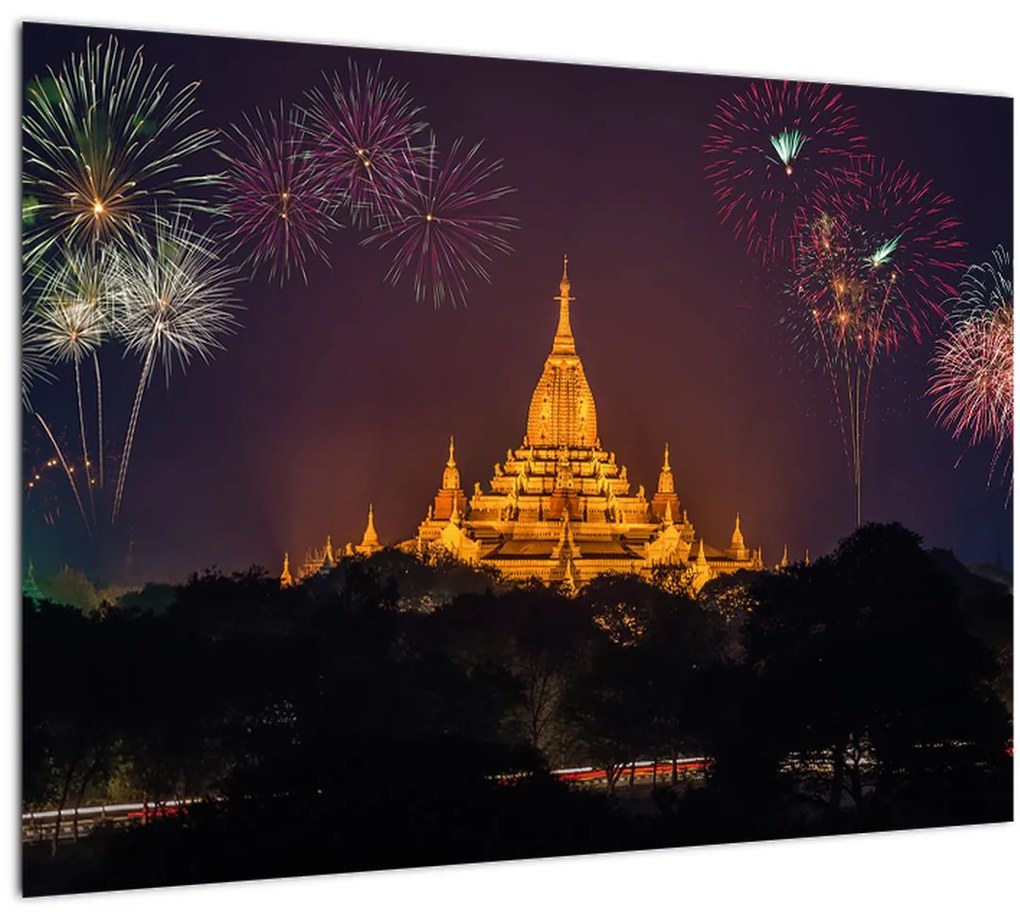 Tablou cu artificii în Asia (70x50 cm)