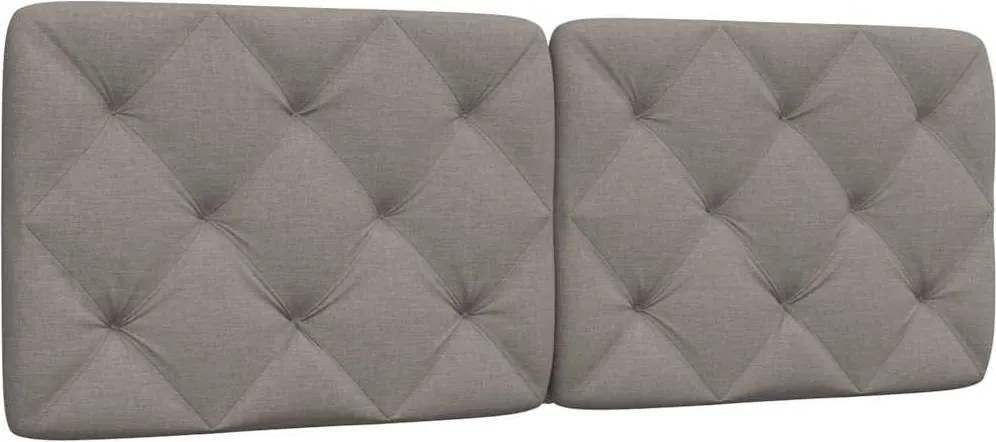 vidaXL Pernă pentru tăblie de pat, gri taupe, 120 cm, material textil