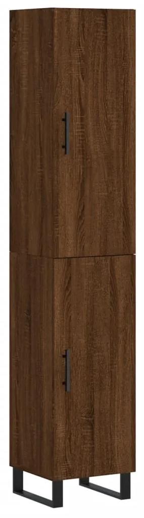 3198816 vidaXL Dulap înalt, stejar maro, 34,5x34x180 cm, lemn prelucrat
