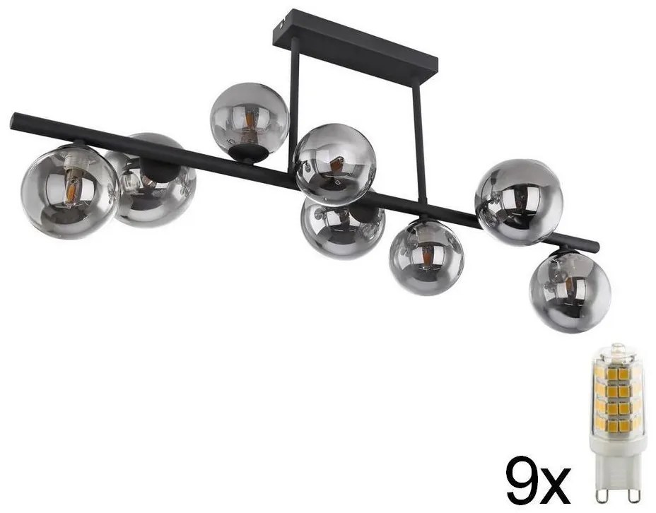 Lustră LED pe tijă Globo 56133-9D RIHA 9xG9/3,5W/230V