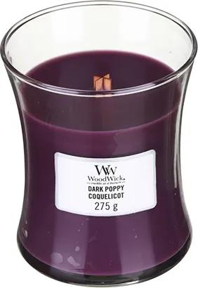 WoodWick violet parfumata lumanare Dark Poppy vaza medie