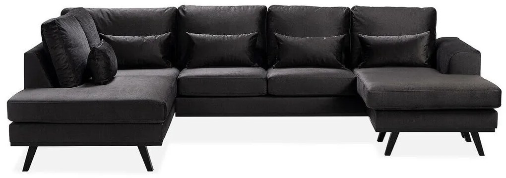 Colțar Seattle K121Gri, 295x202x85cm, Picioare: Lemn