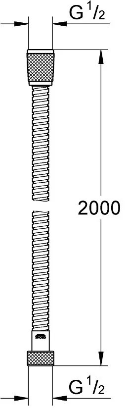 Furtun dus Grohe Relexaflex Metal 200 cm, crom