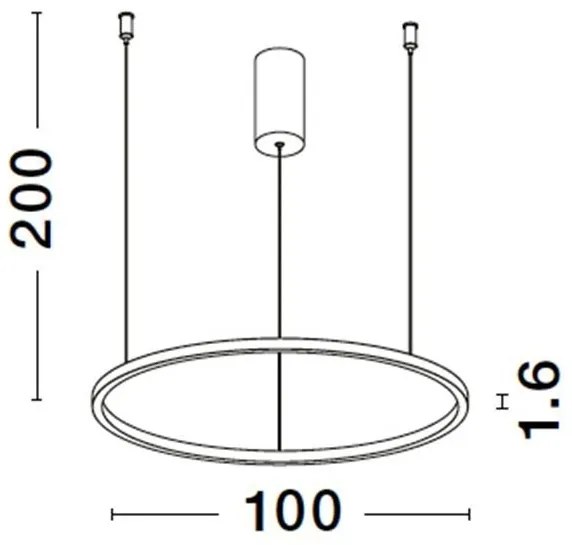 Lustra LED suspendata design modern circular TARQUIN D-100cm aurie
