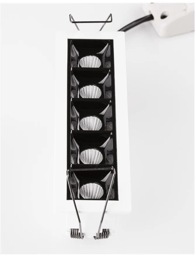 Corp incastrabil tavan fals cu 5 spoturi LED SWAN alb/ negru NVL-9232126