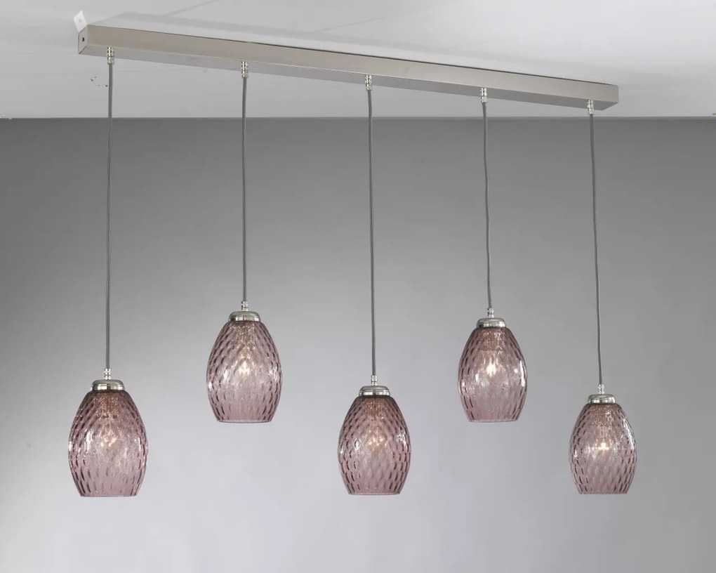 Lustra moderna cu 5 pendule design italian 10008 Amethyst