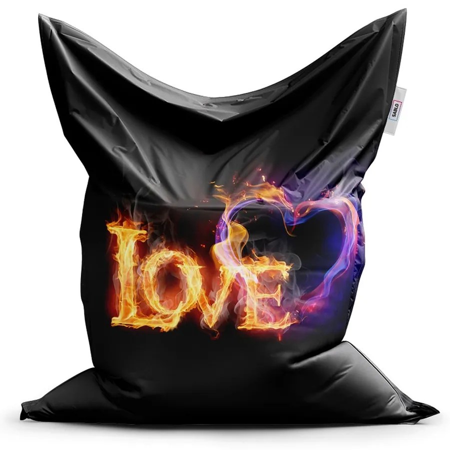 Sac de șezut Classic Love - pentru copii, negru