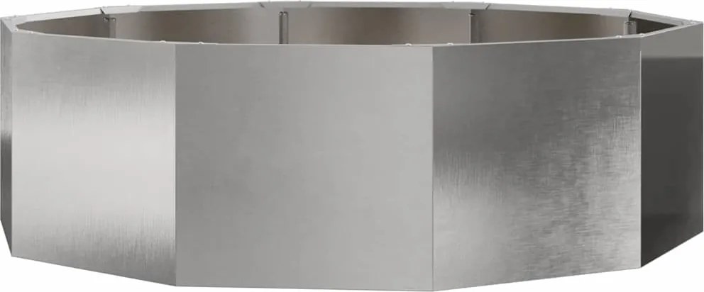 vidaXL Jardinieră Argintiu 120 x 120 x 35 cm Oţel inoxidabil