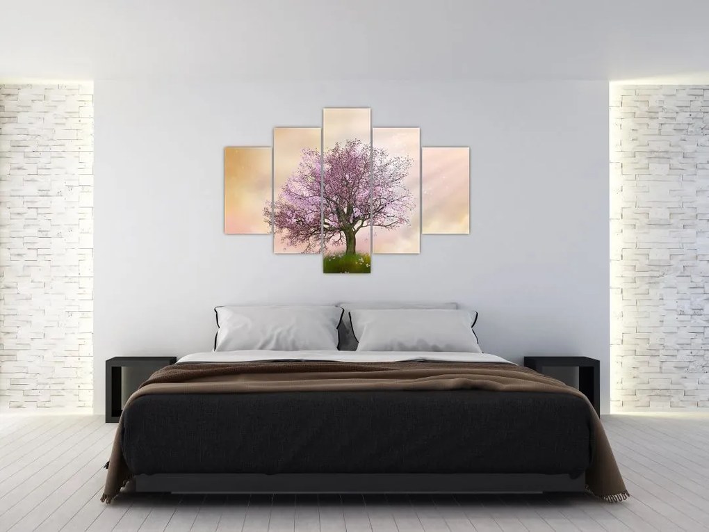 Tablou - Copacul înflorit în deal (150x105 cm)