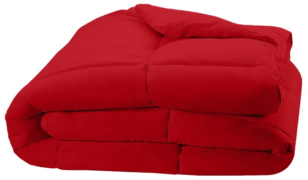 Pilota matlasata cu umplutura lana si invelis din bumbac ranforce pentru iarna, 400 g mp, Rosu, 180x210 cm