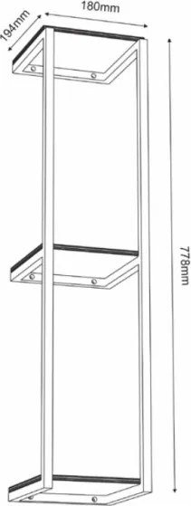 Raft de perete 77,5x18 cm